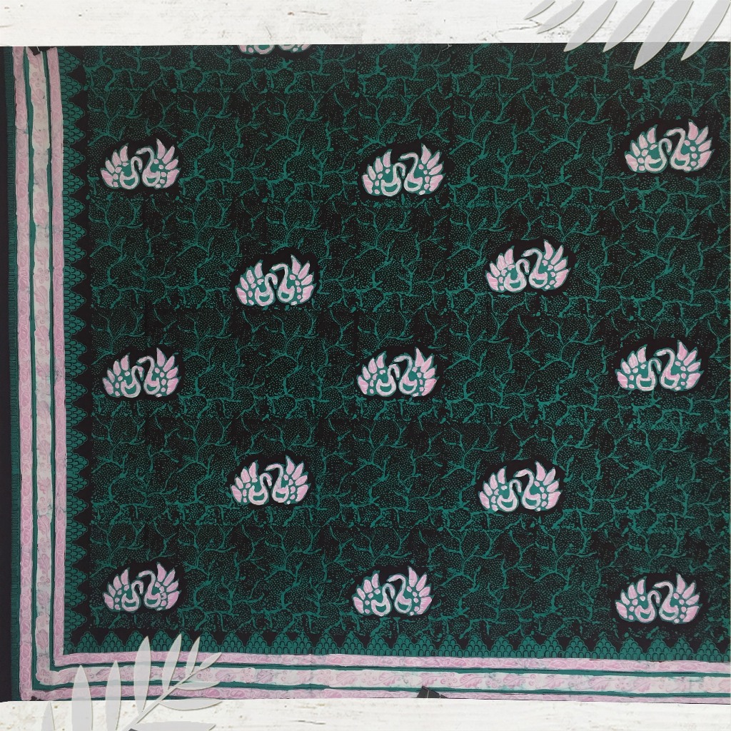 Batik jambi motif angso duo | dasar bahan baju (Panjang.2m Lebar.105cm)