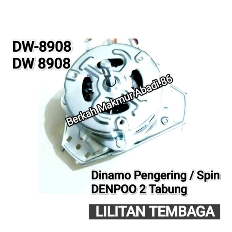 Dinamo Pengering Mesin Cuci DENPOO DW-8908 / DW 8908 Mesin Dinamo Spin / Pengering Denpoo Dw8908 Den