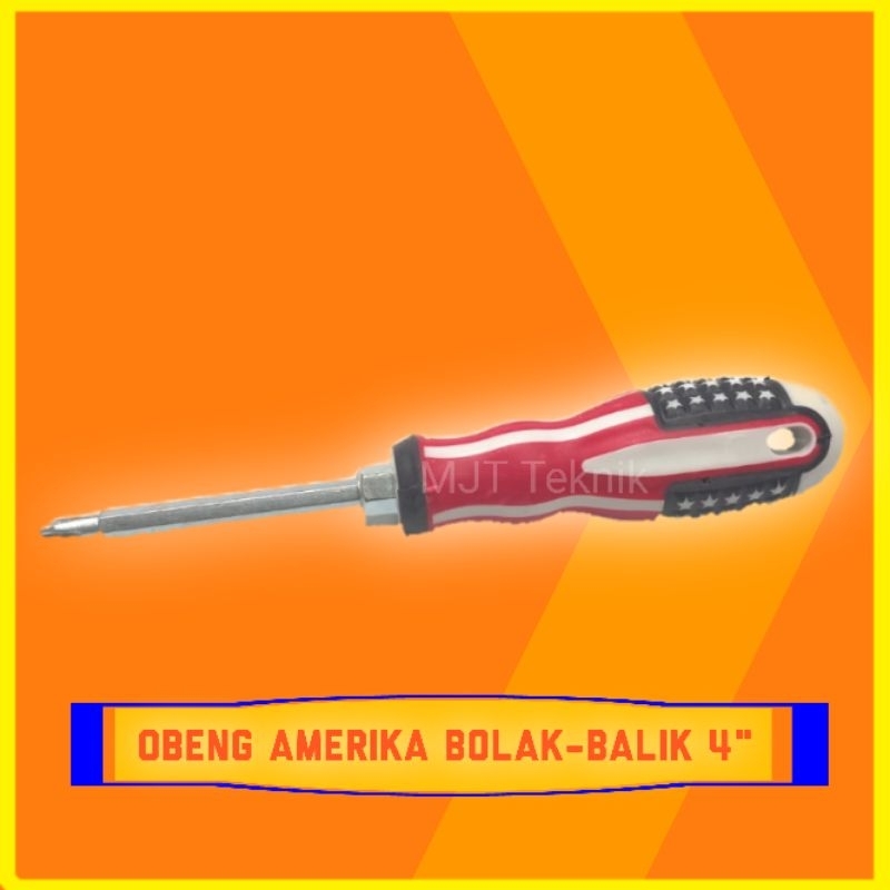 Obeng Bolak-balik (-+) Amerika 4" Asli Original