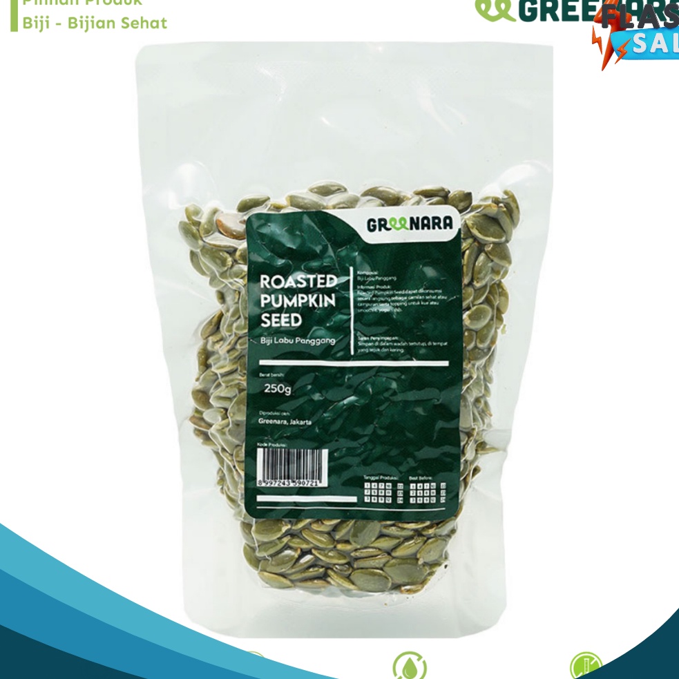 

PESTA DISKON Greenara Biji Labu Panggang 25gr Roasted Pumpkin Seed