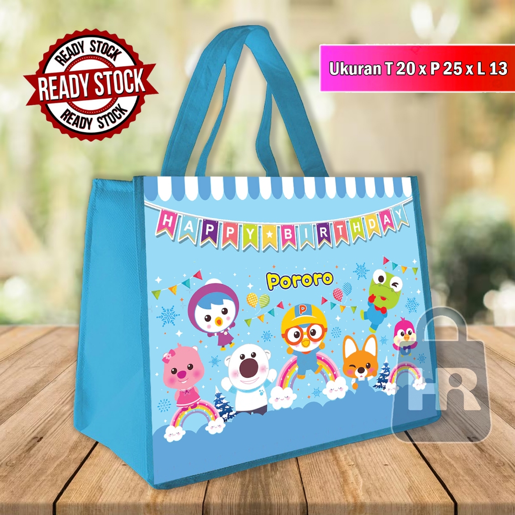 

READY STOK TAS ULANG TAHUN / TAS ULTAH PORORO / TAS ULTAH UKURAN KFC / TAS ULTAH TERLARIS / TAS SOUVENIR ULTAH ANAK / GOODIE BAG BINGKISAN SOUVENIR ANAK