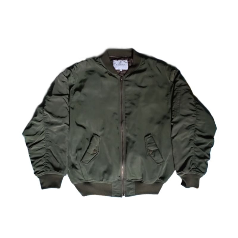 jaket bomber vintage green bomber jacket