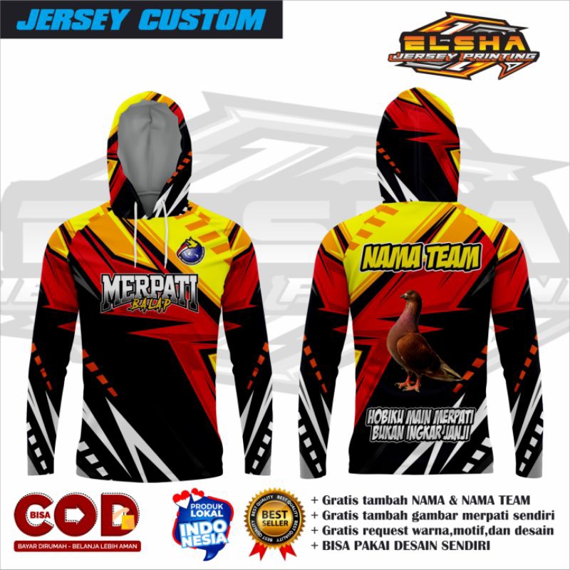 JERSEY MERPATI/JERSEY MERPATI BEBAS REQUEST DESAIN/JERSEY MERPATI CUSTOM/JERSEY MERPATI KOLONG/JERSE
