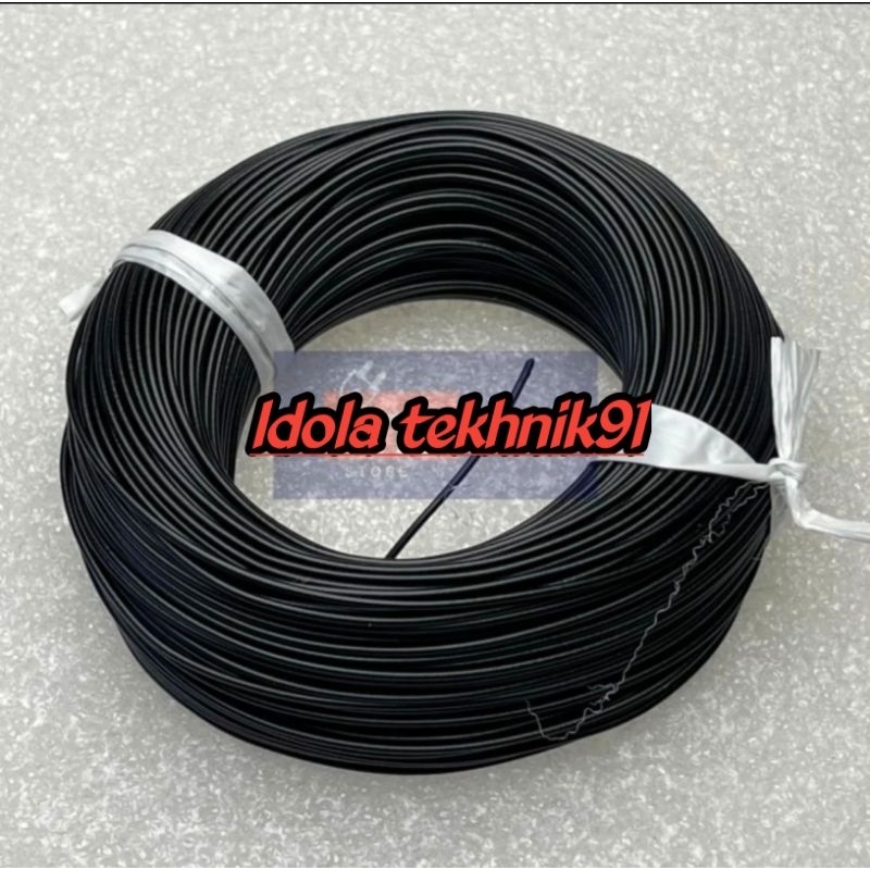 Kabel 1X10 serabut kecil 50meter 1mm hitam