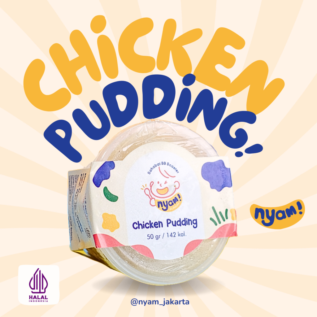 

RB NYAM Baby Food - CHICKEN PUDDING GADON AYAM MPASI bayi BB booster organik Full Protein & Lemak