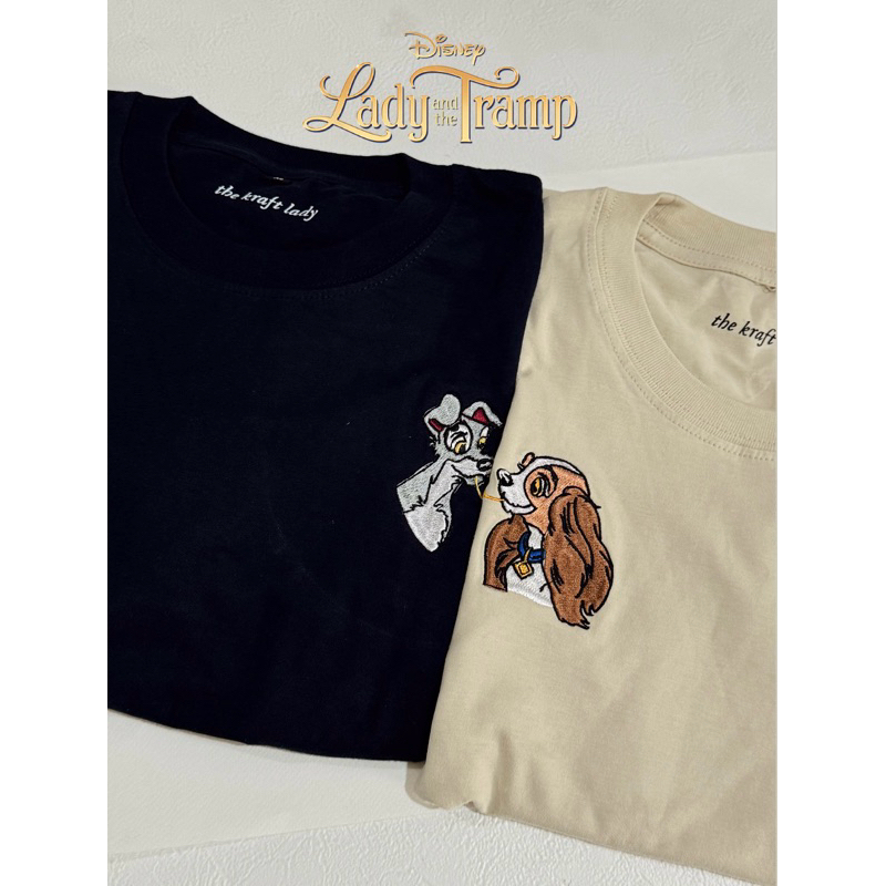 Lady and The Tramp “Spaghetti Scene” Embroidery T-Shirt (Bestfriend/ Couple Set)