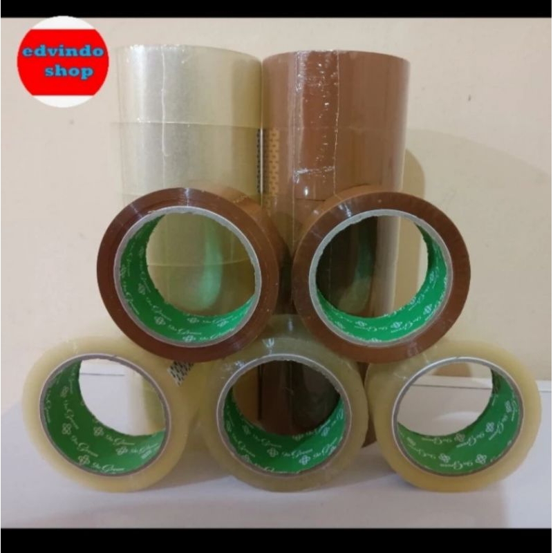 

Lakban Bening 45mm Go Green (9g), Lakban Coklat 2 inch