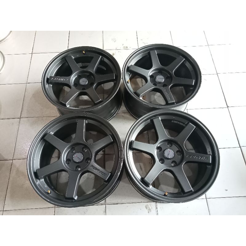 Velg Bekas Racing TE37 Ring 18 Lebar 9 Et 37 Baud 5x114