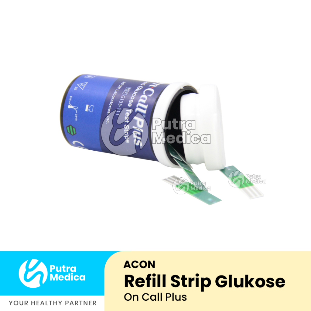 Acon On Call Plus Strip Glucose Botol isi 25 / Refill Stik Gula Darah