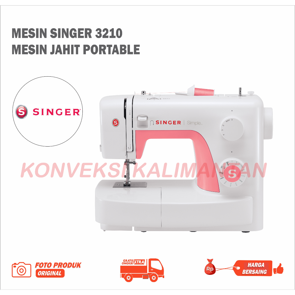 MESIN JAHIT SINGER SIMPLE SERIES 3210 / MESIN JAHIT SINGER PORTABLE