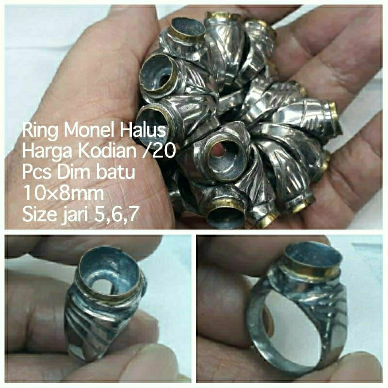 RING MONEL HALUSAN MODEL TANAM PERKODI 20 PCS