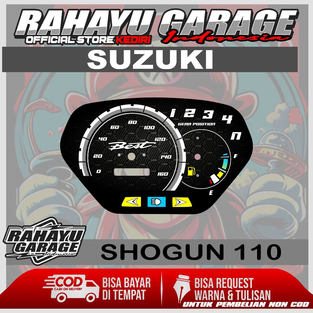 PAPAN SPEEDOMETER CUSTOM SHOGUN 110R