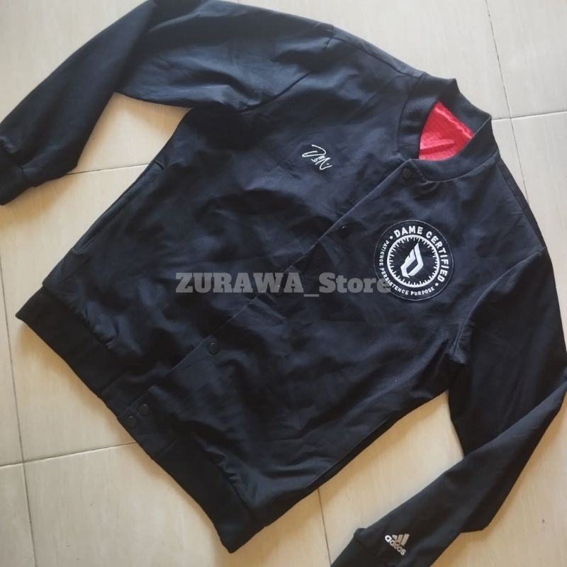 Jacket Varsity ADIDAS Dame Certified Reversible Size XL Bolak-balik Casual Sport Vintage Original