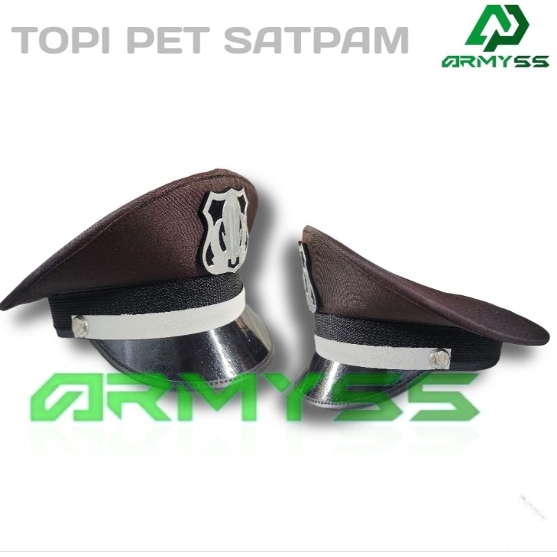 Topi Songko Satpam coklat Topi Pet Satpam Terbaru Perlengkapan Satpam