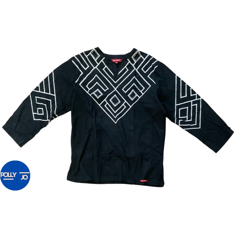 PREVIEW (ORI) - Baju Koko Lengan Panjang Warna Hitam (Preloved)