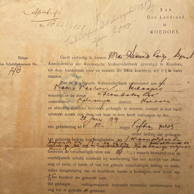 

Koleksi Dokumen Kota Kudus 1929 Asli