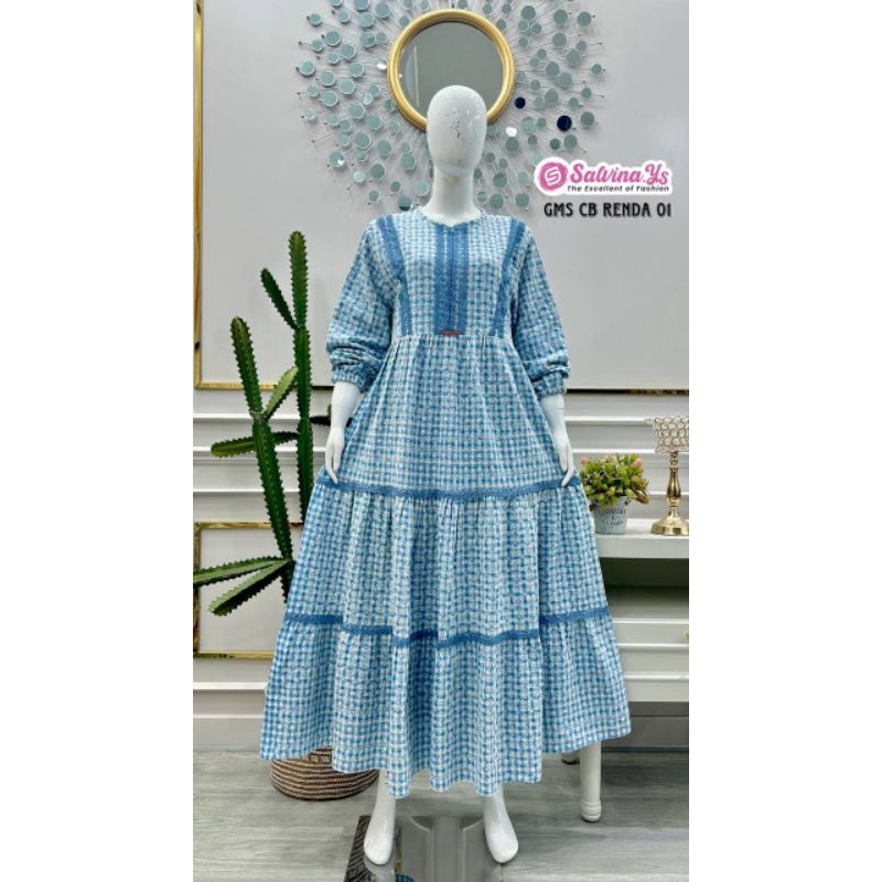 Gamis catton bordir salvina ys / salvina ys gamis