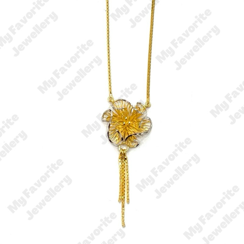 Kalung Kembang Rumbai Kerawang Mewah EMAS ASLI Kadar 700