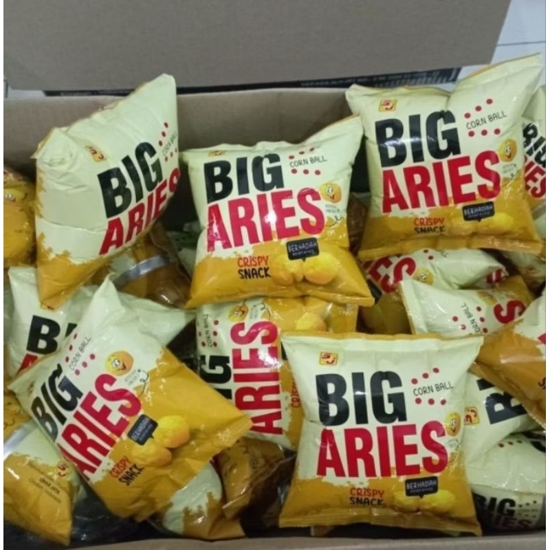 Chiki viral BIG ARIES Berhadiah berhadiah uang tunai (1Dus isi 40pcs)