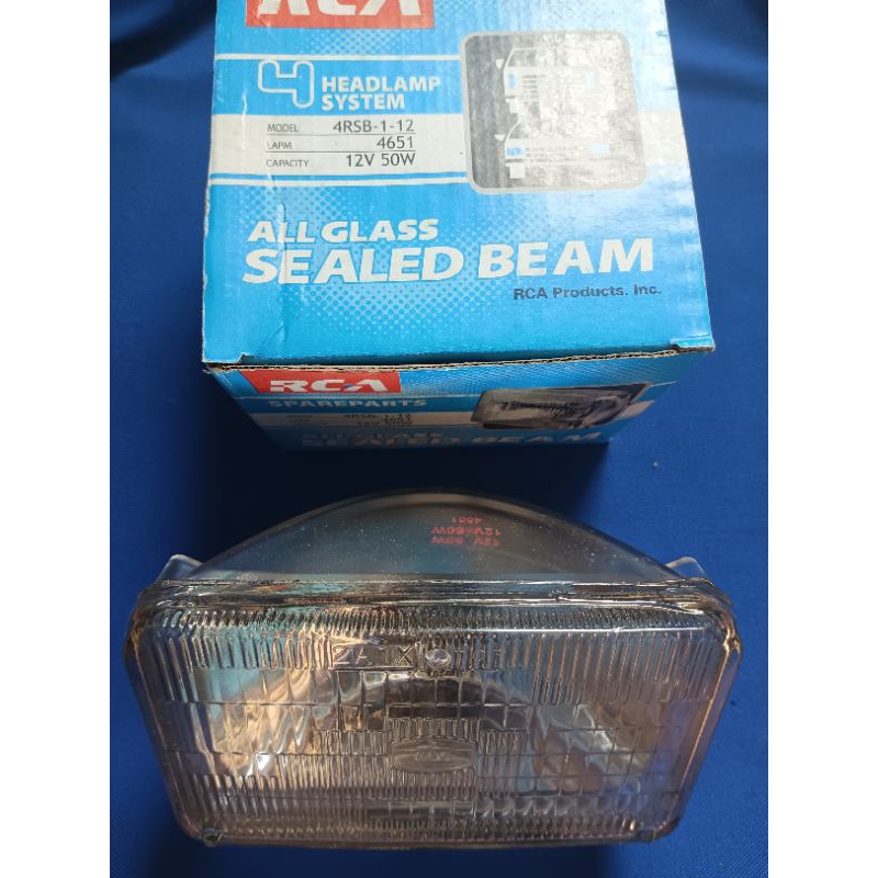 REFLEKTOR LAMPU SEALED BEAM ALL GLASS MODEL 4RSB-1-12. 12V/50W