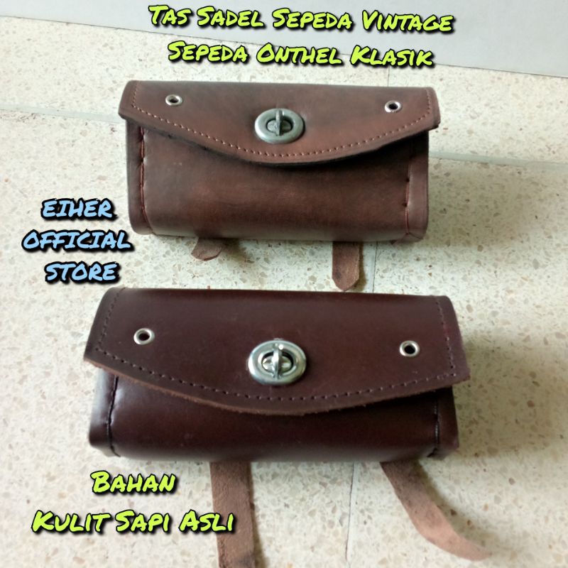 TAS SADEL SEPEDA ONTEL BAHAN KULIT / TAS SADEL SEPEDA ONTEL
