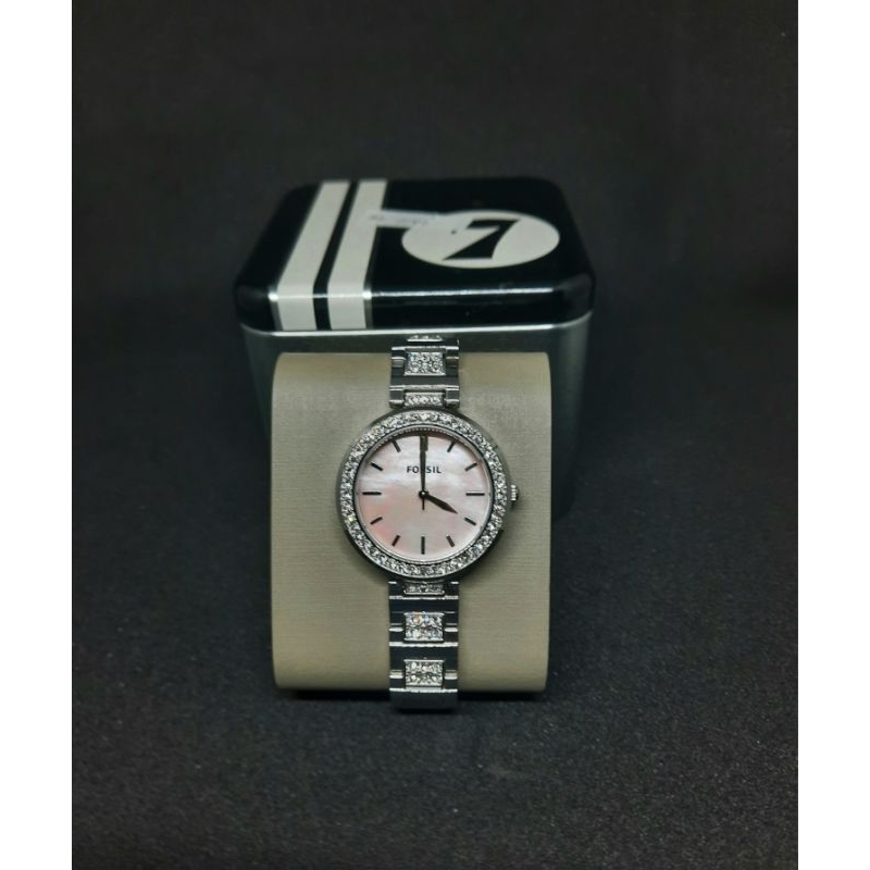 FOS BQ3182 Karli Three Hands Stainless steel - Silver Tone with Pink Dial