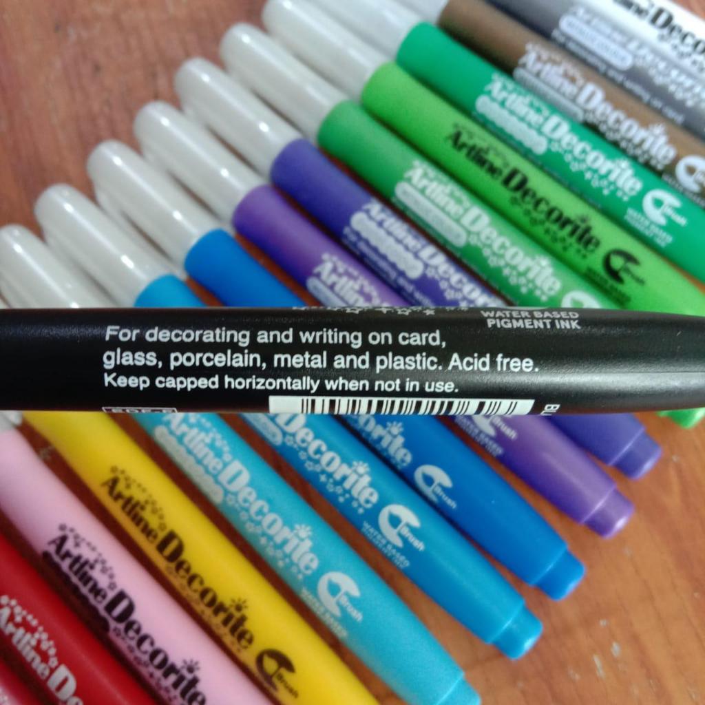 

ARTLINE DECORITE BRUSH PEN NEW ITEM hitam kertas stationery