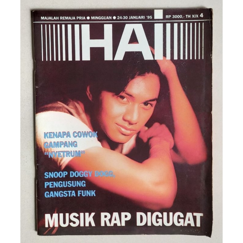 Majalah HAI no.4 / 24 Januari 1995 : Cover Anjas - Brad Pitt - Paolo Maldini AC Milan