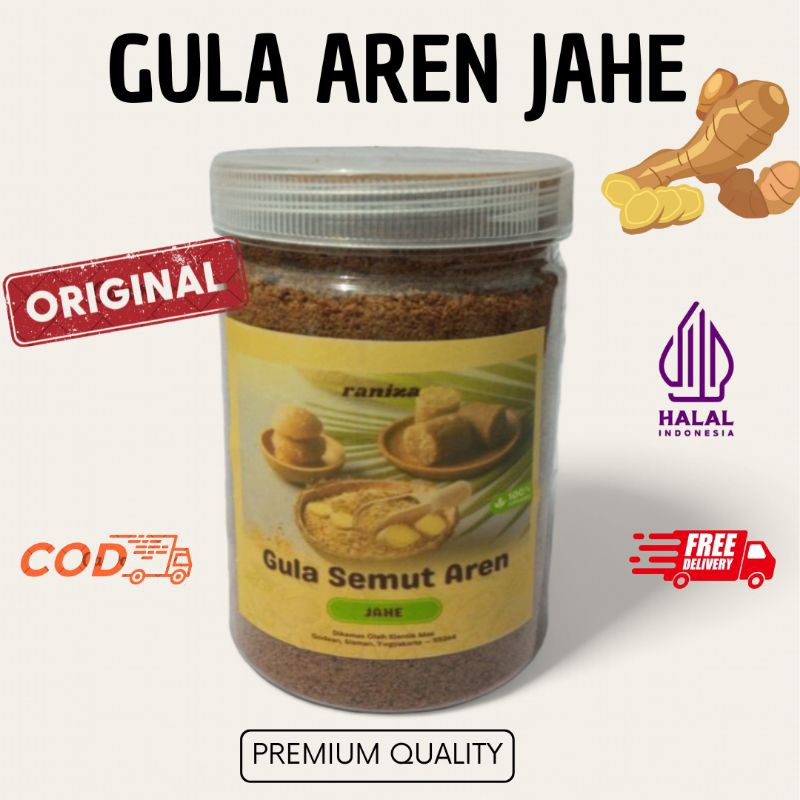 

Gula Aren Semut JAHE Raniza Kemasan Toples 800ml