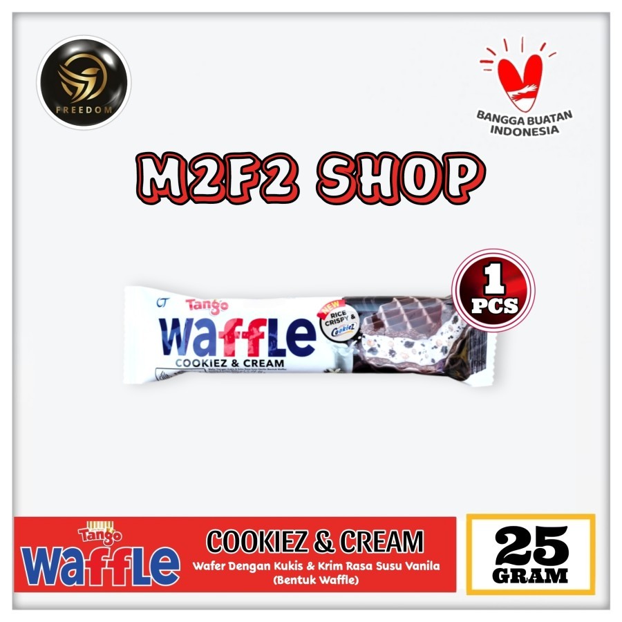 

Tango Waffle Cookiez & Cream | Kukis Krim Susu Vanila Sachet - 25 gr (Kemasan Satuan)