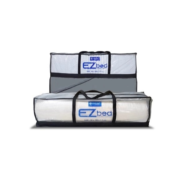 Kasur Lipat Busa Matras Premium EzBed 190x90 Anti Slip dengan sandaran kepala