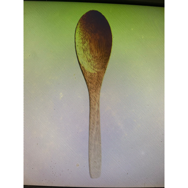 sendok kayu 10 cm custom logo / tulisan