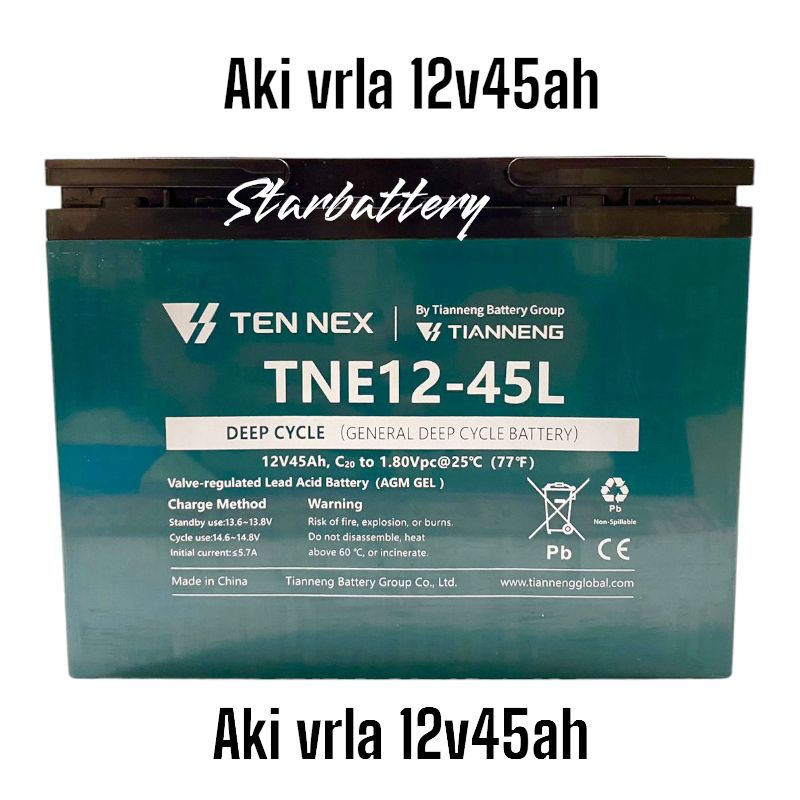 Aki Vrla 12V45Ah Aki UPS Solar Panel Aki Vrla  12V 45Ah