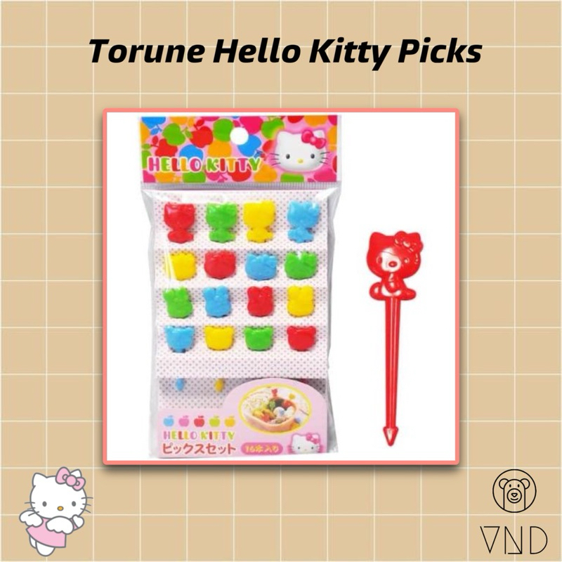 Colorful Hello Kitty Picks ORI Torune Japan/ Hiasan Bekal/ Bento Picks