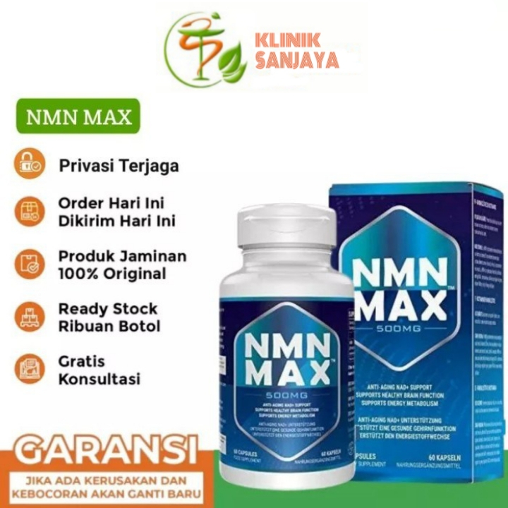 NMN MAX KAPSUL ISI 60 BUTIR FORMULA SUPLEMEN KESEHATAN PRIA WANITA ORIGINAL