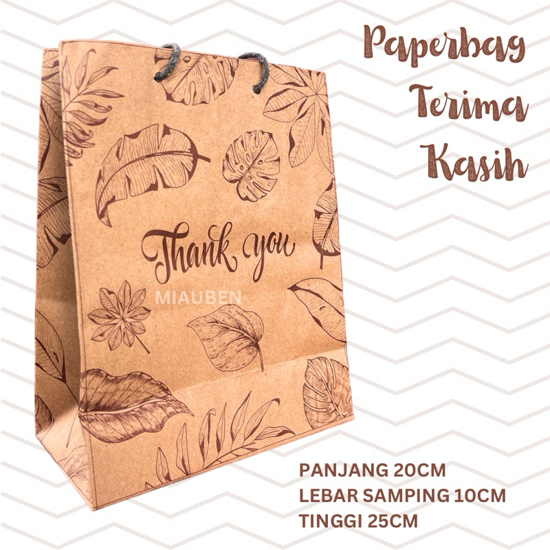 

(Isi 10) Paperbag motif 20x25cm alas 10cm tas souvenir grosir