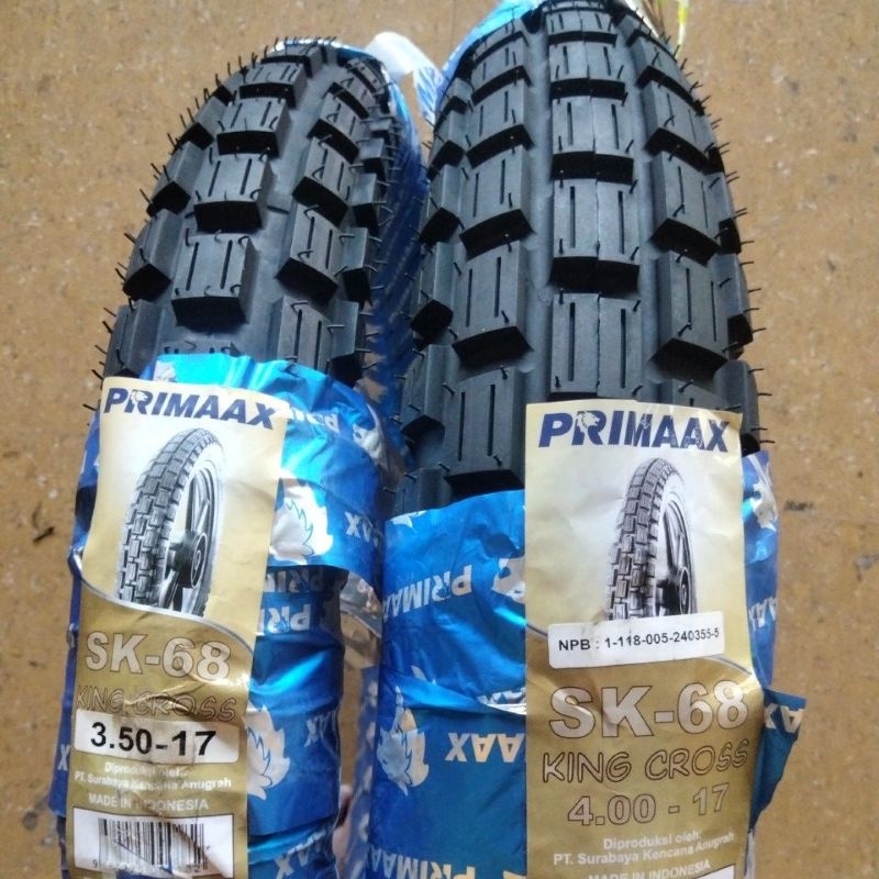 Ban Luar Trail Trial Ring 17 PRIMAAX King Cross Sk68 4.00-17 3.50-17 Tube Type Motor Cros Trill Tril