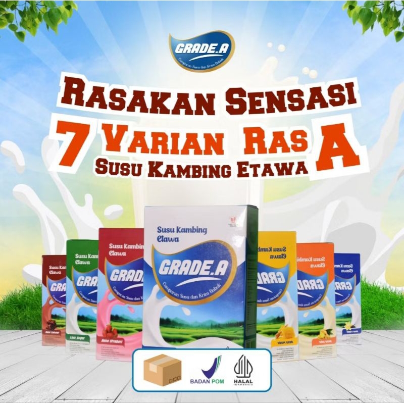 

Susu Kambing Etawa Grade A All Varian 200 gram Solusi Atasi Masalah Pernapasan Flek Paru Paru, Sesak Nafas, Asma, Asam Urat, Osteoporosis, Pengapuran dan Sakit Maag
