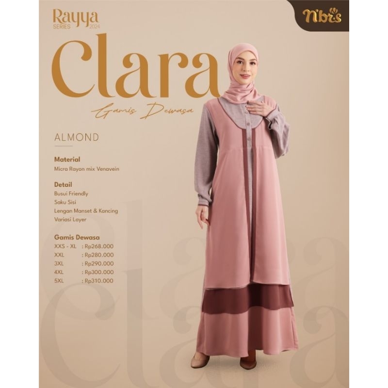 Nibras Gamis Clara Almond