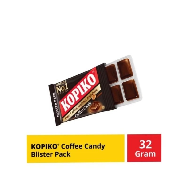 

KOPIKO Blister Pack 32 gr Kopiko Coffe Candy Kopiko Sugar Free Coffe Candy