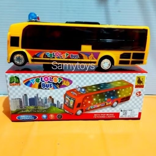 Mainan bus telolet basuri bunyi dan nyala
