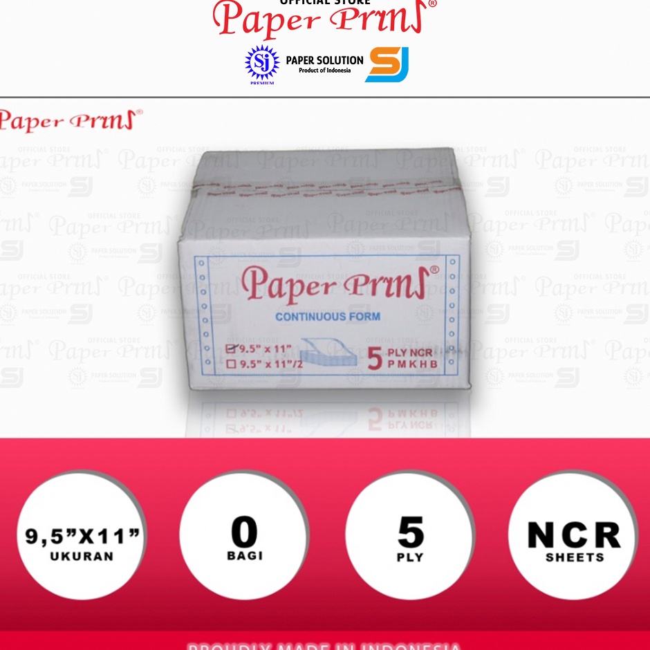 

Paperpryns Kertas Continuous Form 5PLY NCR 95 x 11 PEETS977