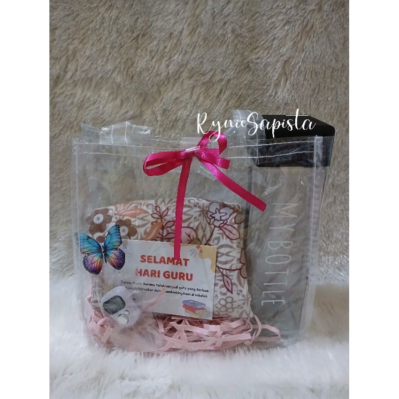 

hampers kado jilbab tumbler tas mika goodie bag