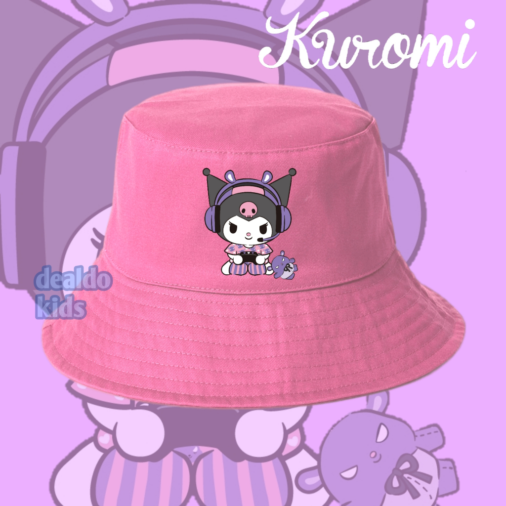 TOPI BUCKET ANAK KUROMI / Topi Bucket Anak laki-laki perempuan