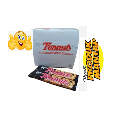 

Coklat Fonnut Goya Coklat susu isi kacang mede