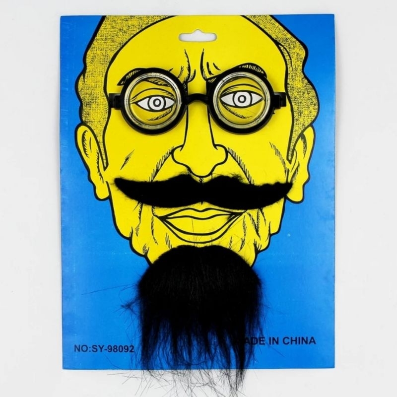 3pcs/-set Jenggot Kumis KACAMATA Palsu (Jenggot Brewok/Warok)