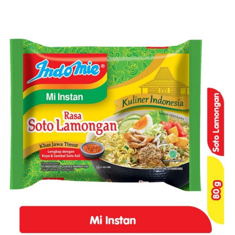 

Indomie mi instan soto lamongan 80gr mie kuah
