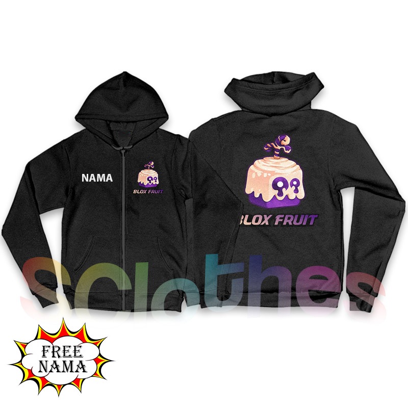 Jaket Anak Hoodie Zipper BLOX FRUITS DOUGH ROBLOX