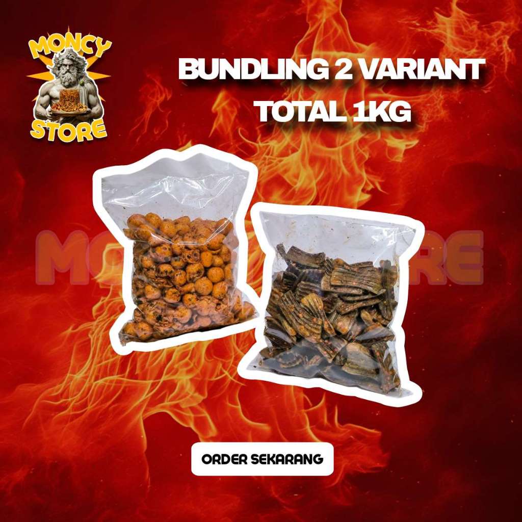 

BARU ! PAKET BUNDLING 2 ITEM DENGAN TOTAL I KG - KERUPUK JENGKOL DAN CIMOL KERING PEDAS DAUN JERUK ( COD )