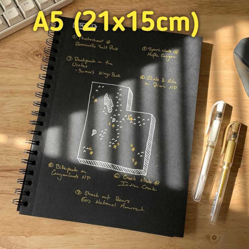 

NOTEBOOK BLACK PAPER A5/SKETCHBOOK BLACK PAPER A5/NOTEBOOK/SKETCHBOOK A5/BLACK/PAPER/MURAH